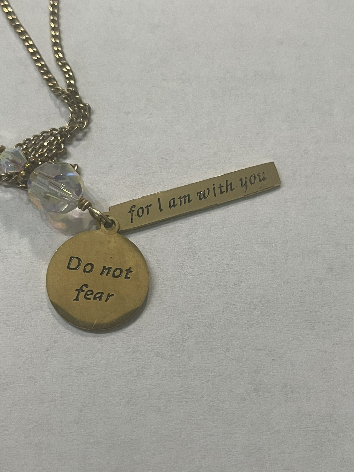 1/20/12KGF DoNOT FEAR FOR I AM WITH YOU, Isaiah 41:10 Christian Verse Necklace,