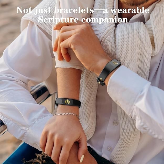 Bible Verse Bracelet,NFC-Enabled Jesus Bracelets for IOS and Android