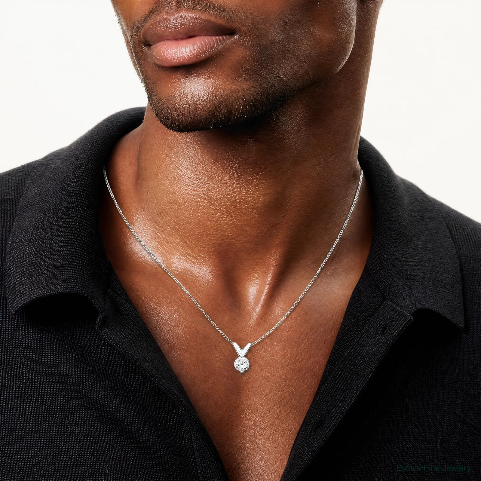 Sterling Silver CZ Pendant Chain Slide