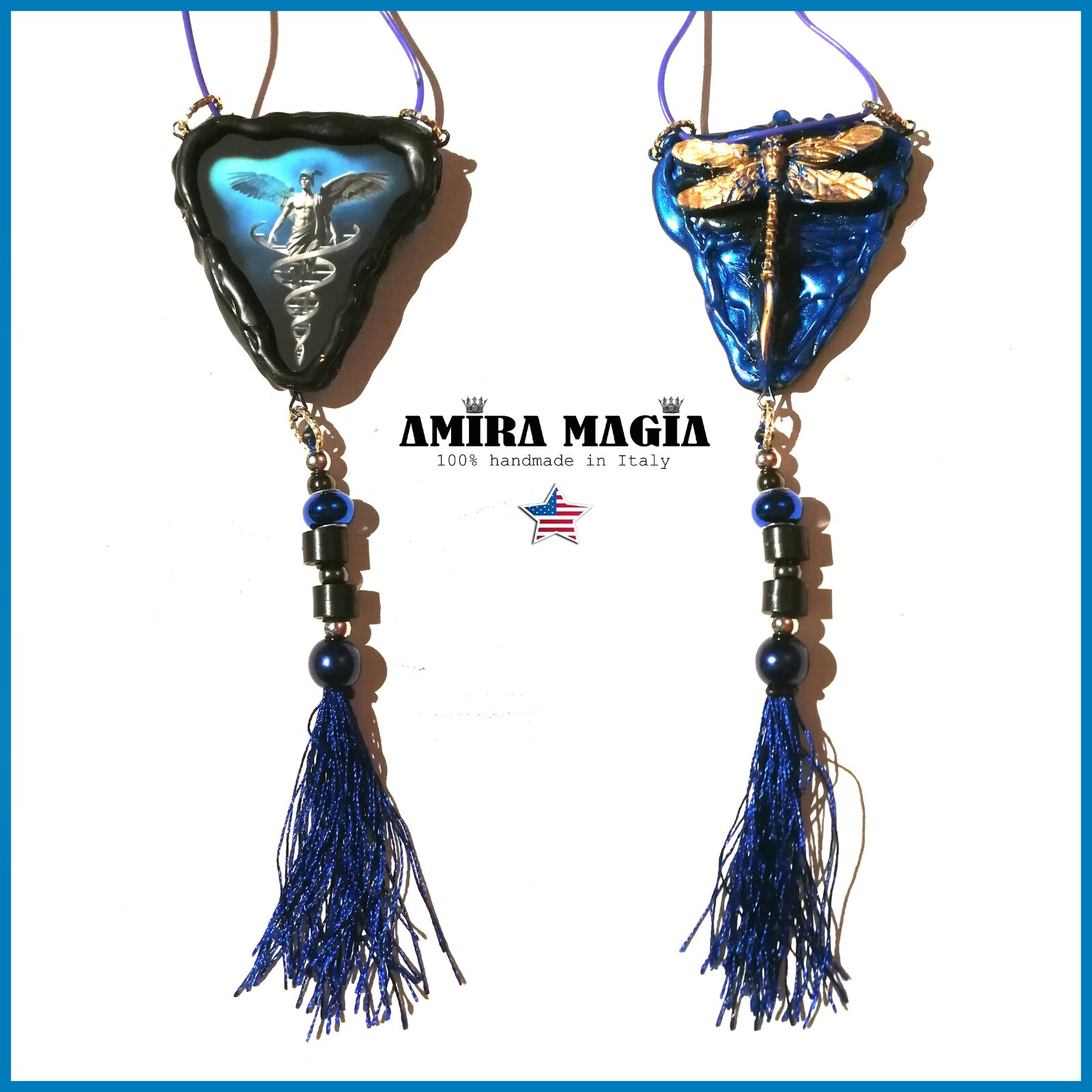 Dragonfly Wings Universe Lucky Love Talisman Amulet Pendant Jewelry Infinity Set