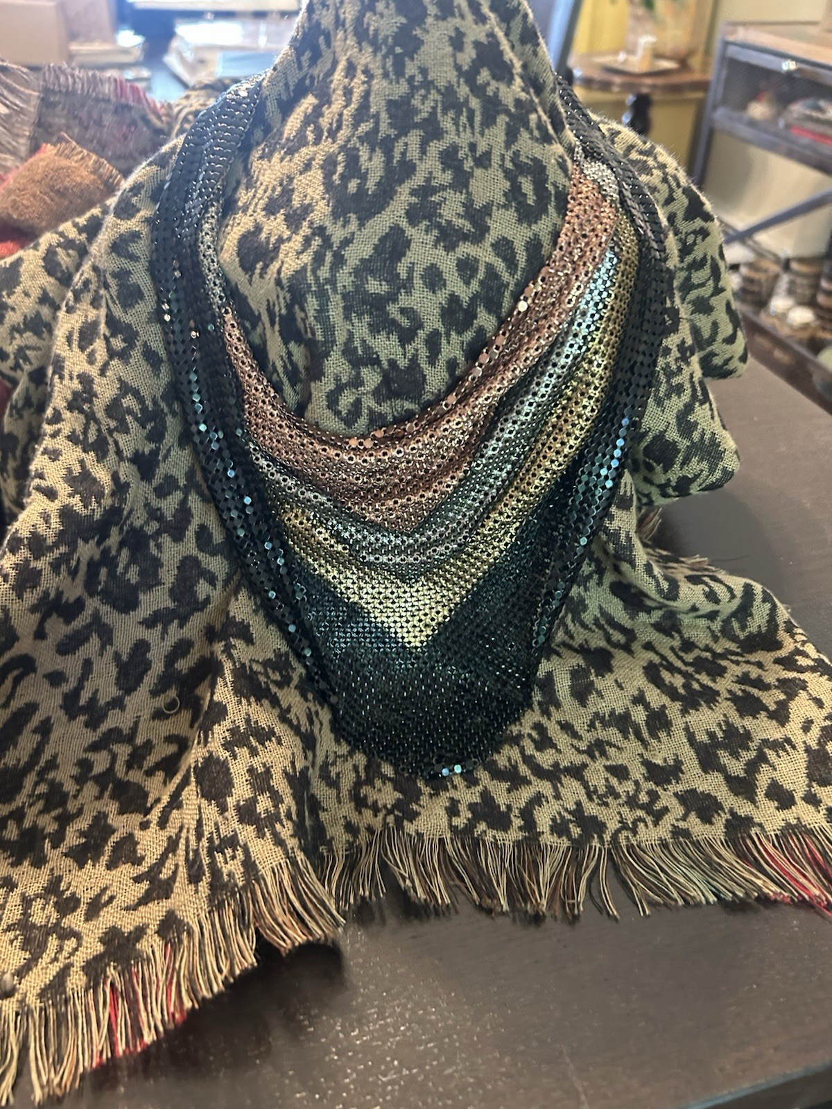 Whiting and Davis 1970 chain mesh necklace