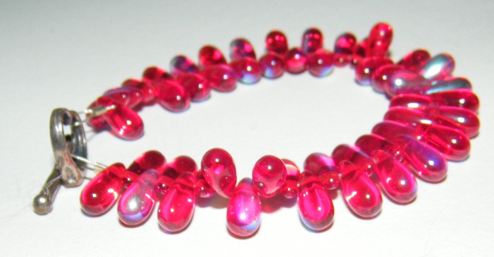 Jewelry Lot – 3 Glass Bead Bracelets – Multi Colors – 7″ to 7.5″ long