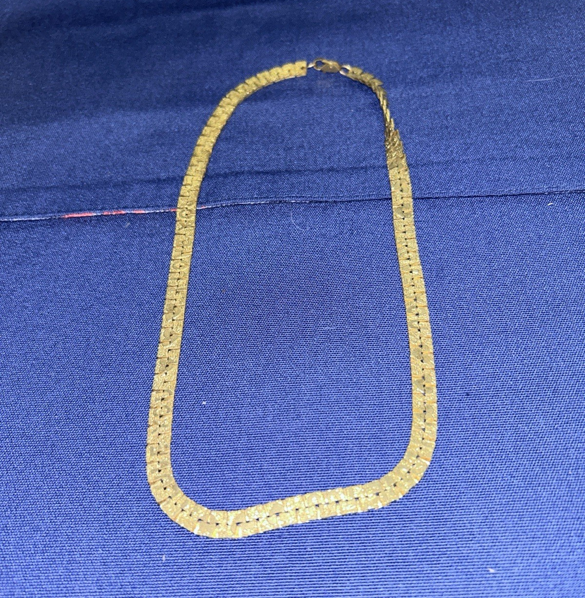 Vintage 1980s Gold Plated “I Love You” Text Link Chain Necklace – 19″
