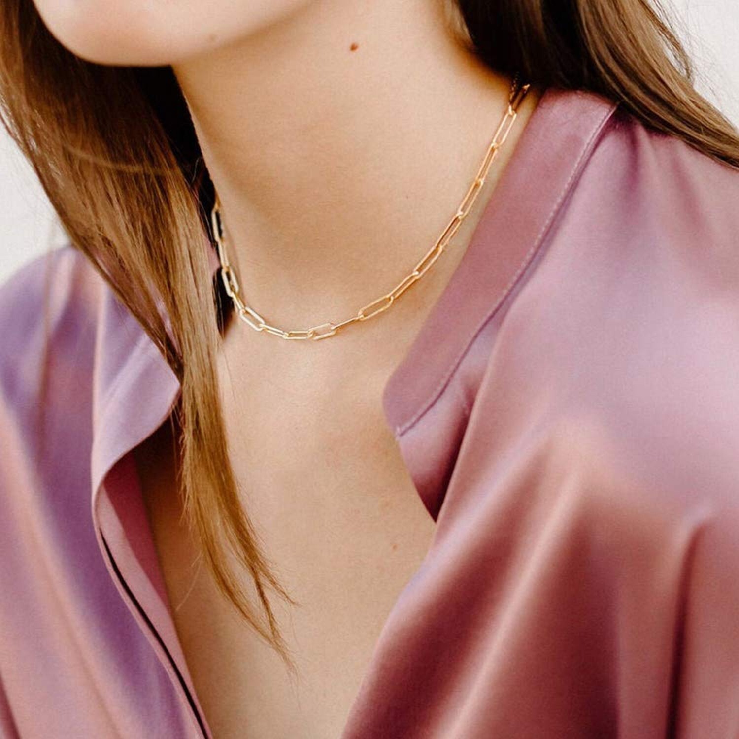 M MOOHAM Dainty Gold Necklace for Women – 14K Solid Gold Over Layering Neckla…
