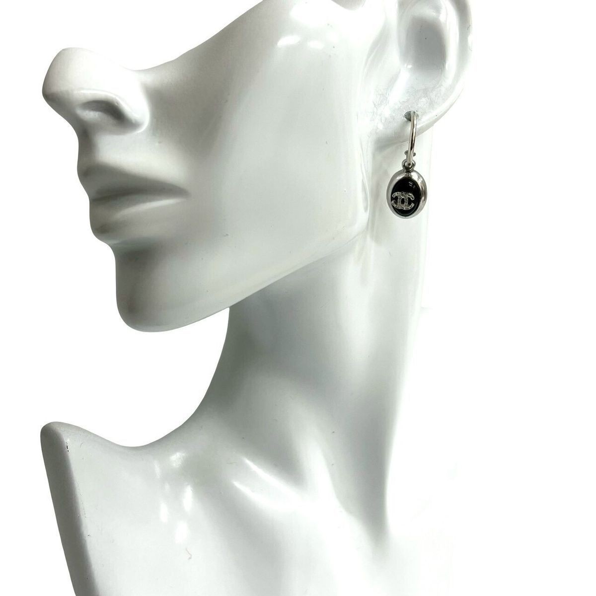 CHANEL Coco Mark Pierced Earrings Unspecified Color One Size Used