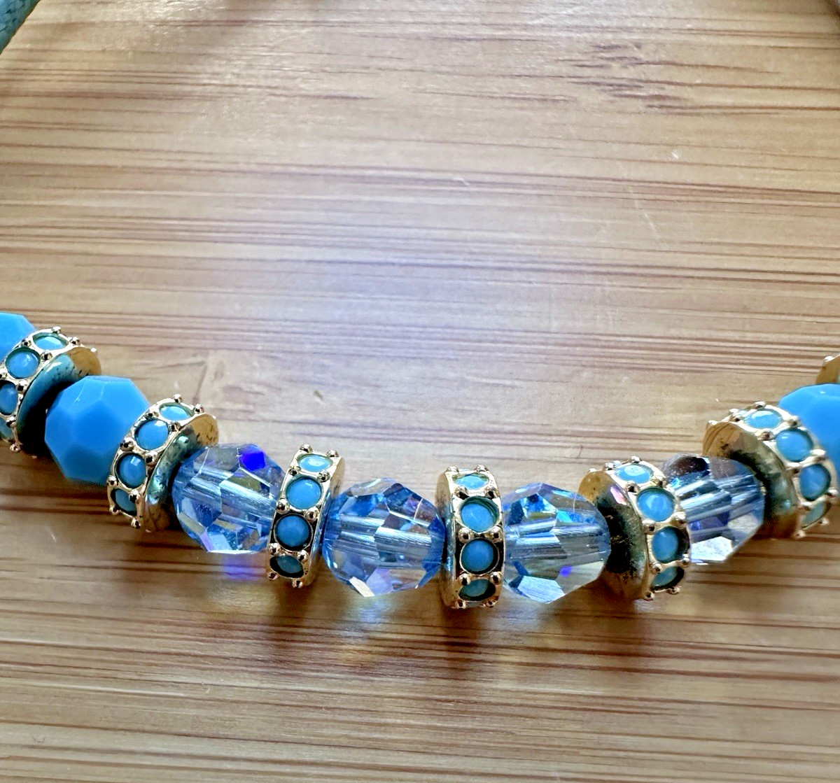 Swarovski Polly Bracelet Aqua 20CM #5000815 Indicolite Blue Opal Stackable