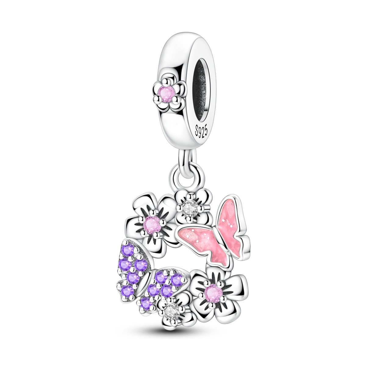 MULA 2026 European 925 Sterling Silver Charm CZ Love Flowers fit Women Bracelet