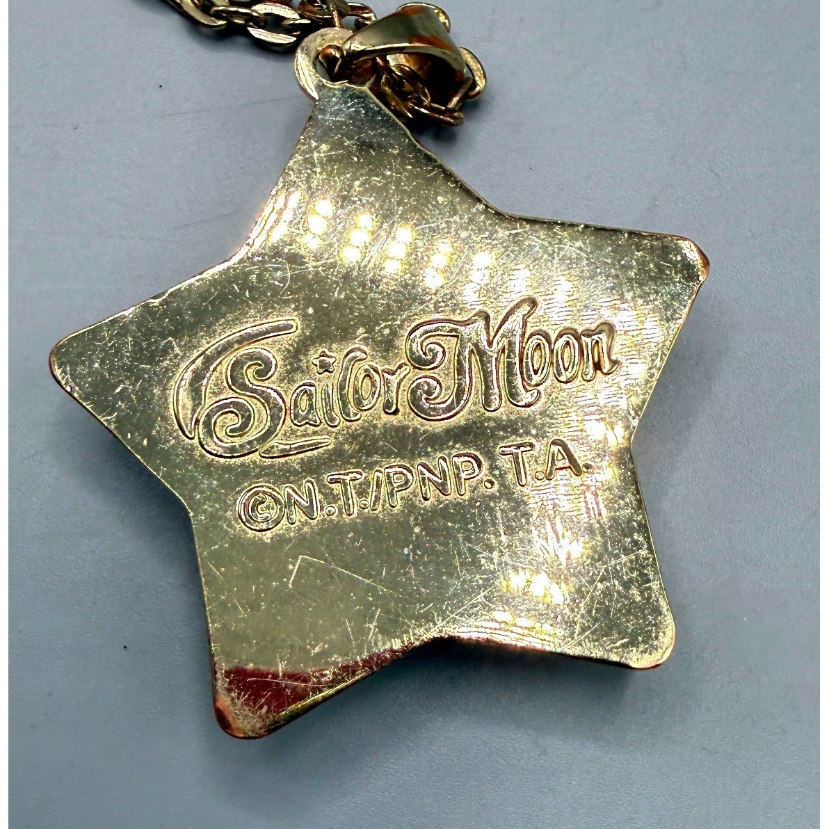 Sailor Moon Gold Star Locket Pendant Necklace Anime Cosplay Vintage Style