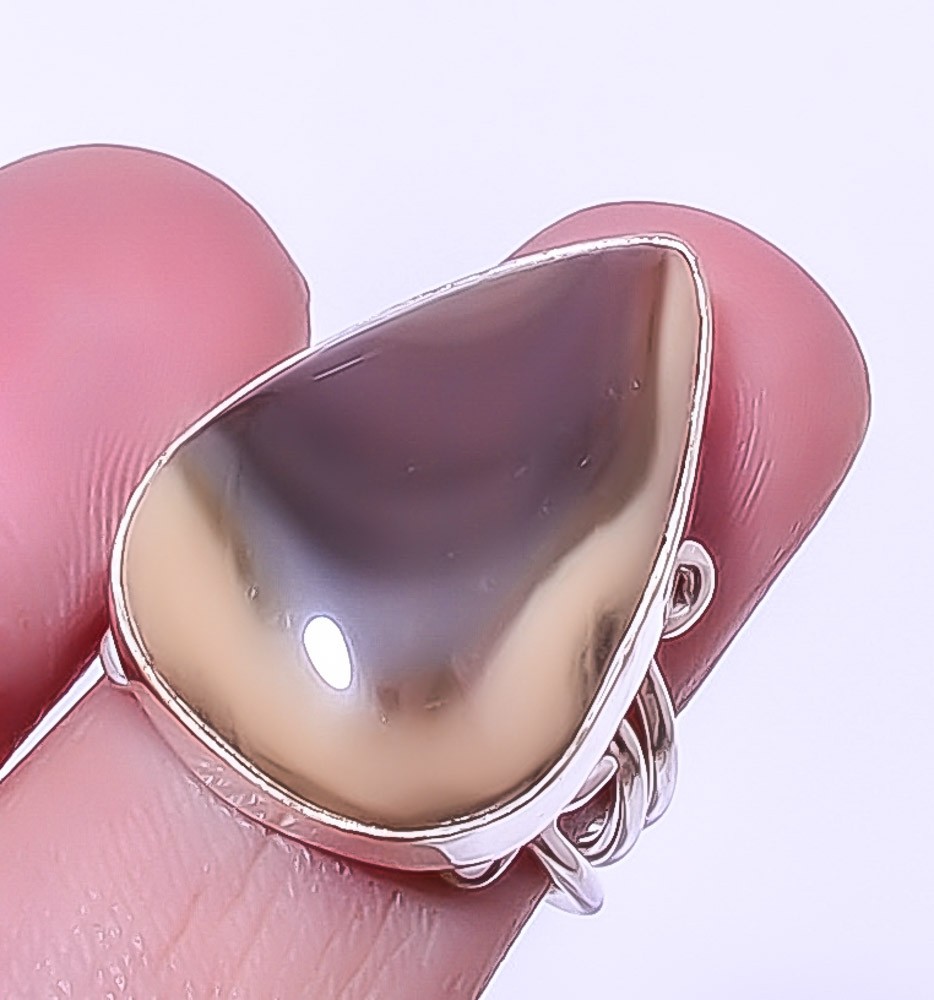 Imperial Jasper – Guadalajara Gemstone 925 Silver Plated Ring s.6.5 A346