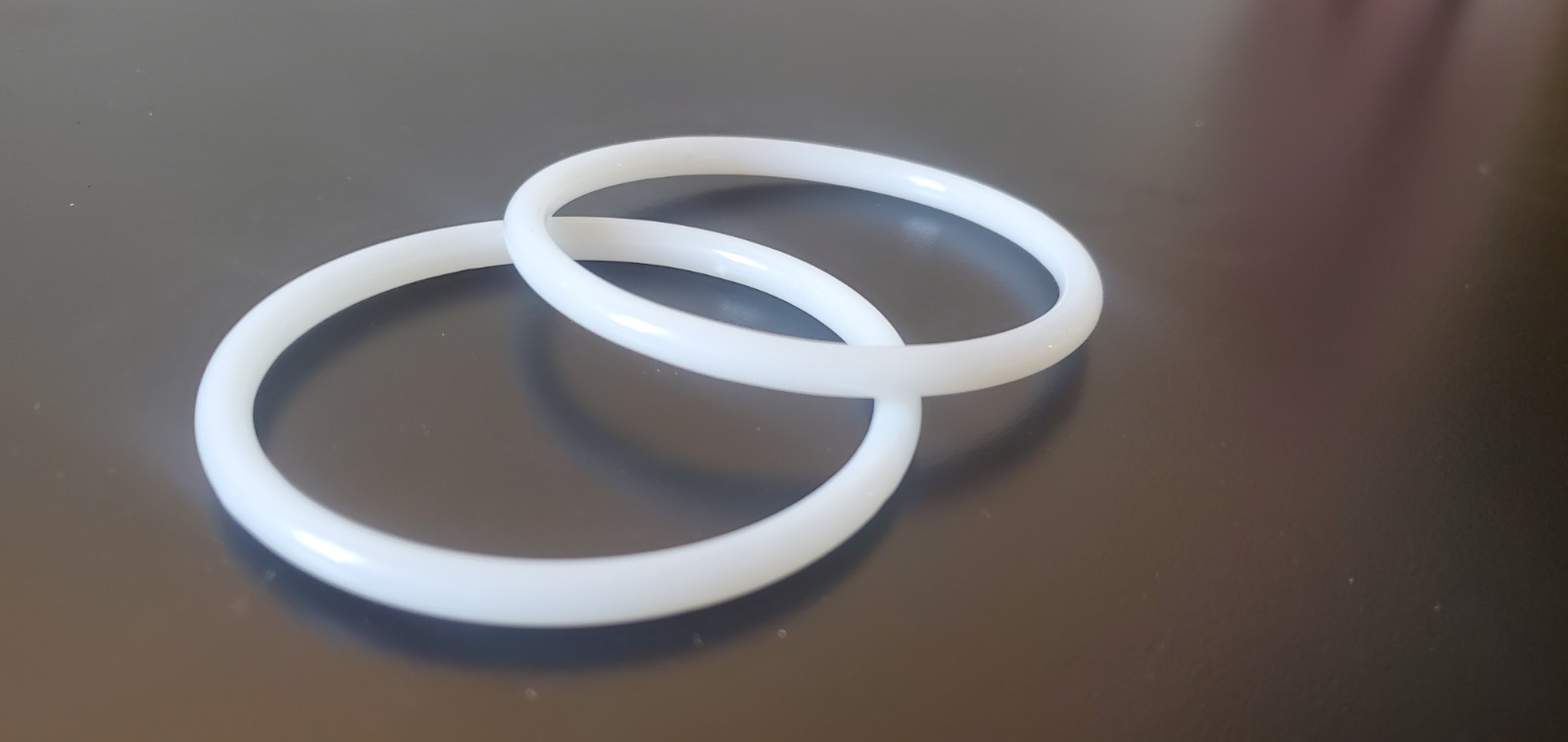 Jade Bangle Bracelet Set (2) white Heitan jade bangles .