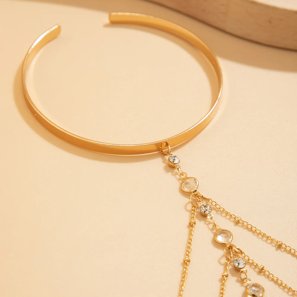 Trendy Arm Jewelry Fashion Multi-layered Chain Tassel Upper Women Accessories