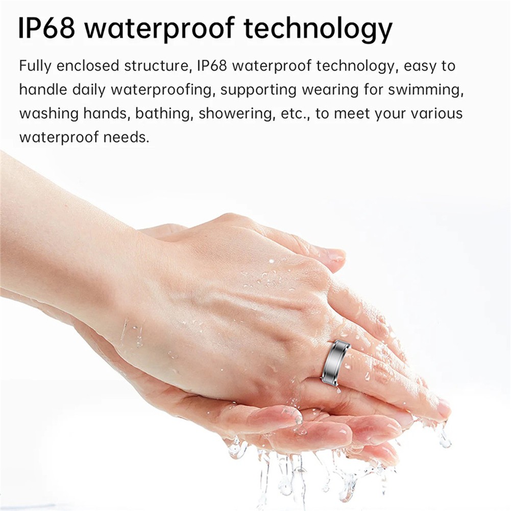 Smart Ring Waterproof Finger Ring Monitor Heart Rate Fitness Tracker Health