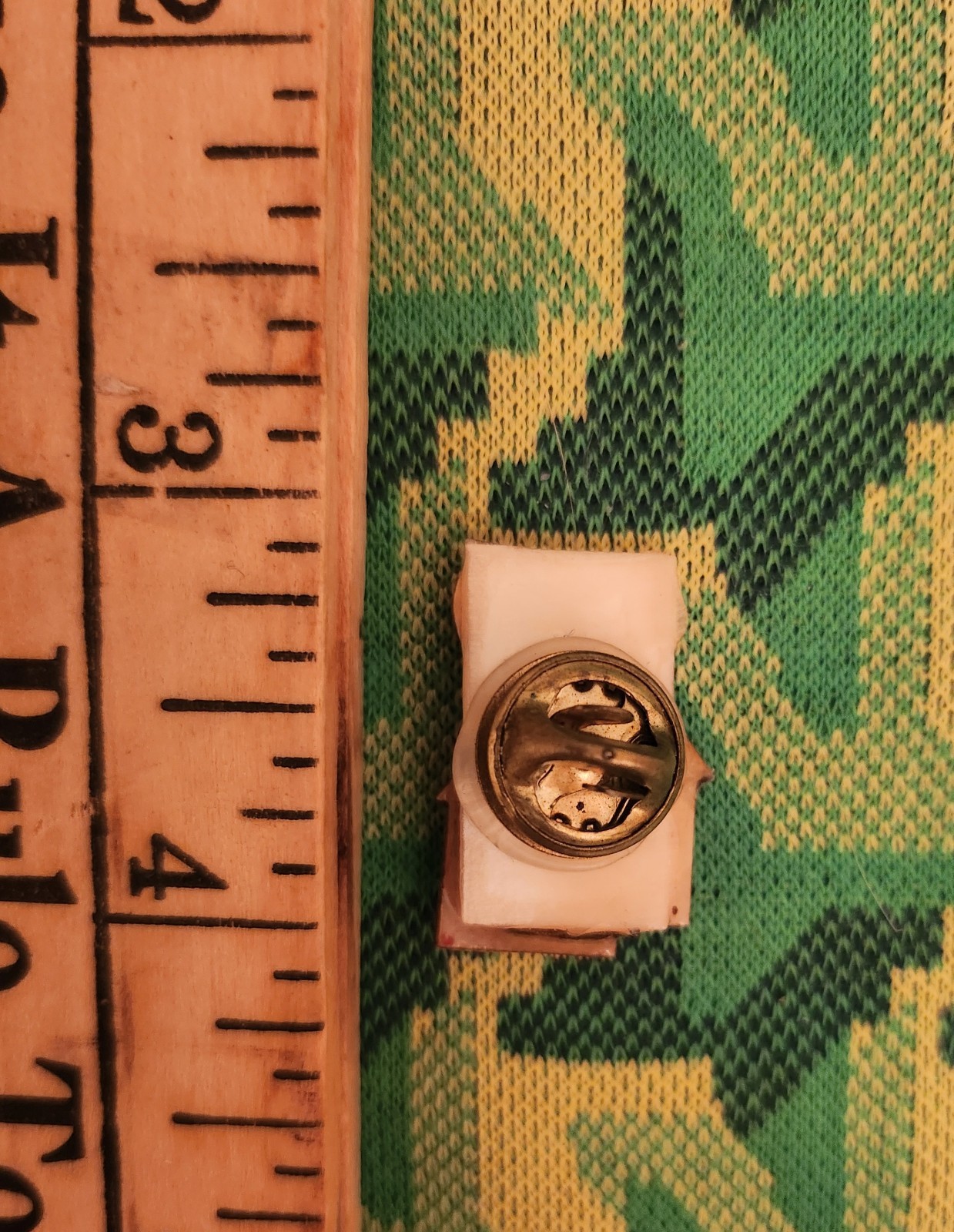 Vintage Lucinda mini Multicolor Houses & Moon tie tac Plastic Resin so cute!