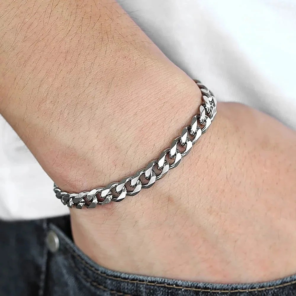 Cuban Chain Bracelet Men Women Stainless Steel 3/5/7/9mm Jewelry Gift