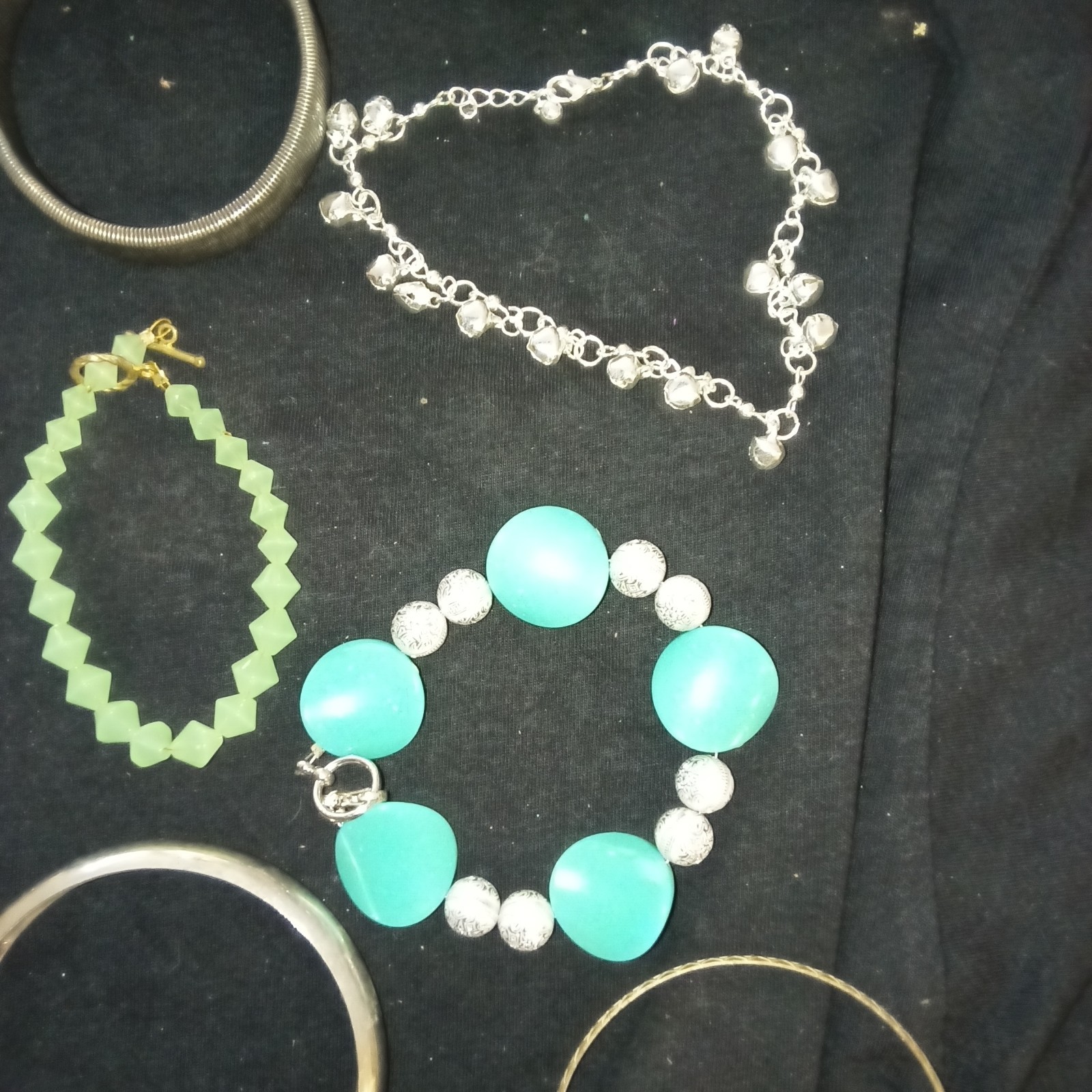 12 Vintage Bracelets Lot, 2 Bangle, 1 Charm And 9 Other Varies Styles!