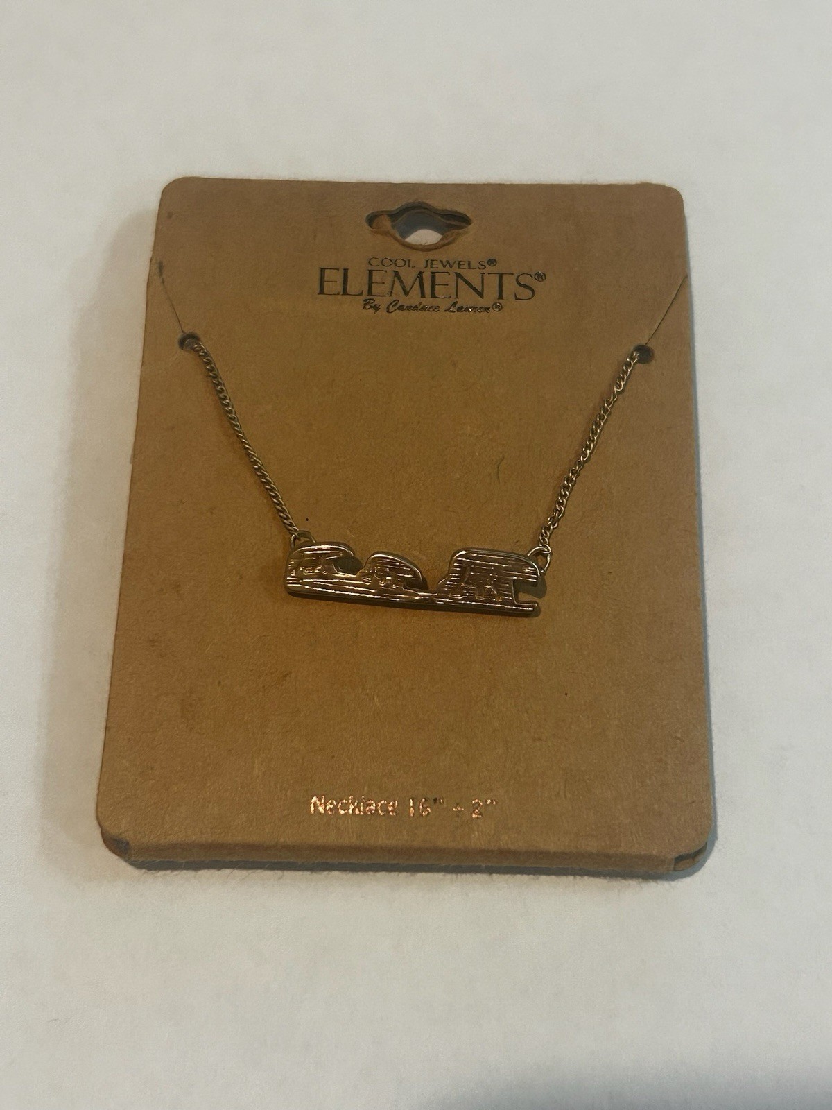 ELEMENTS Gold Tone MOM Pendant Chain Necklace 16 in, Mama Bear