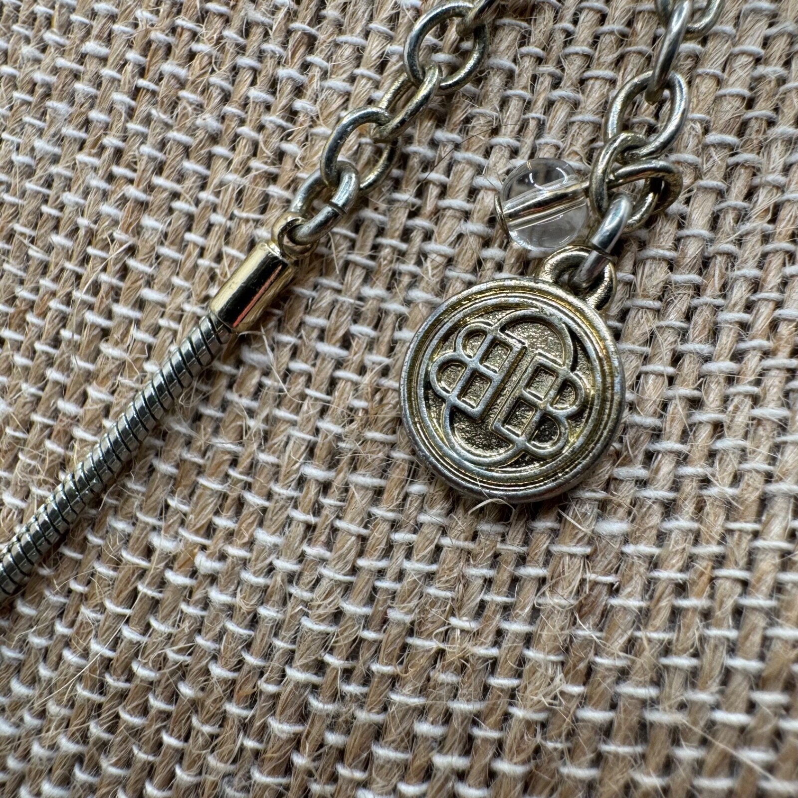 Bill Blass Double Solid Circle Pendent Necklace Gold Tone