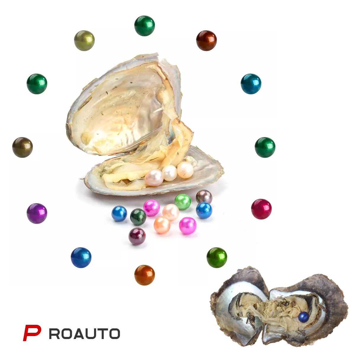 Freshwater/ Akoyas Oyster Natural Pearl Bulk Cultured Round/ Oval 10-50pcs 7-8mm
