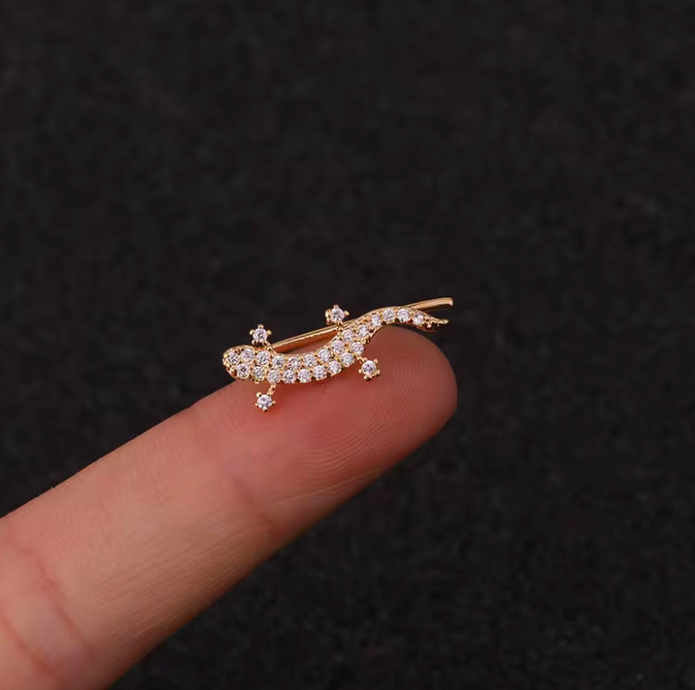 Beautiful Crawler Gold Silver Cartilage Helix Lobe Tragus Conch Earring Gift UK