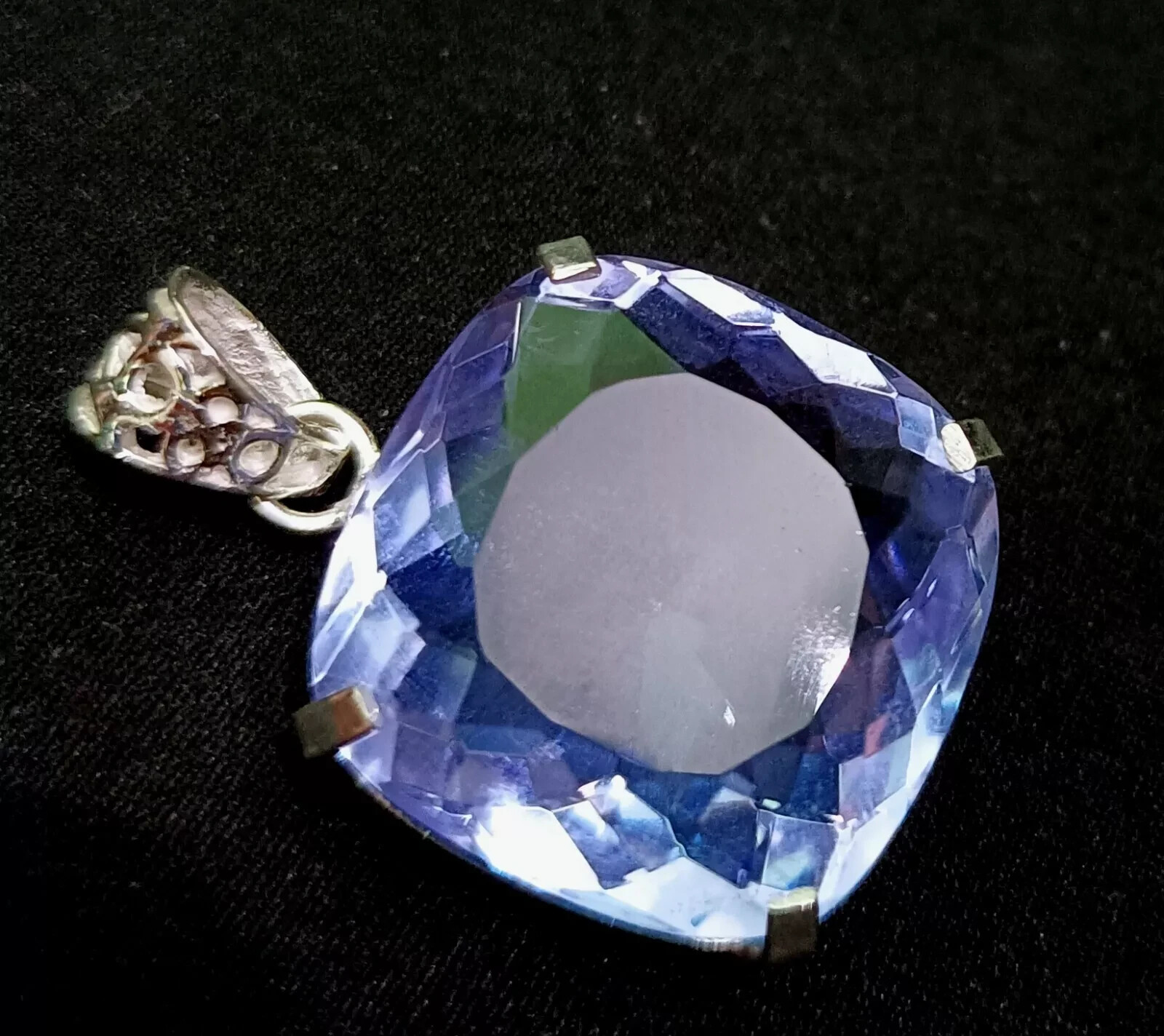 77.10 Ct Certified Natural Topaz 925 Solid Silver cushion Pendant Loose Gemstone