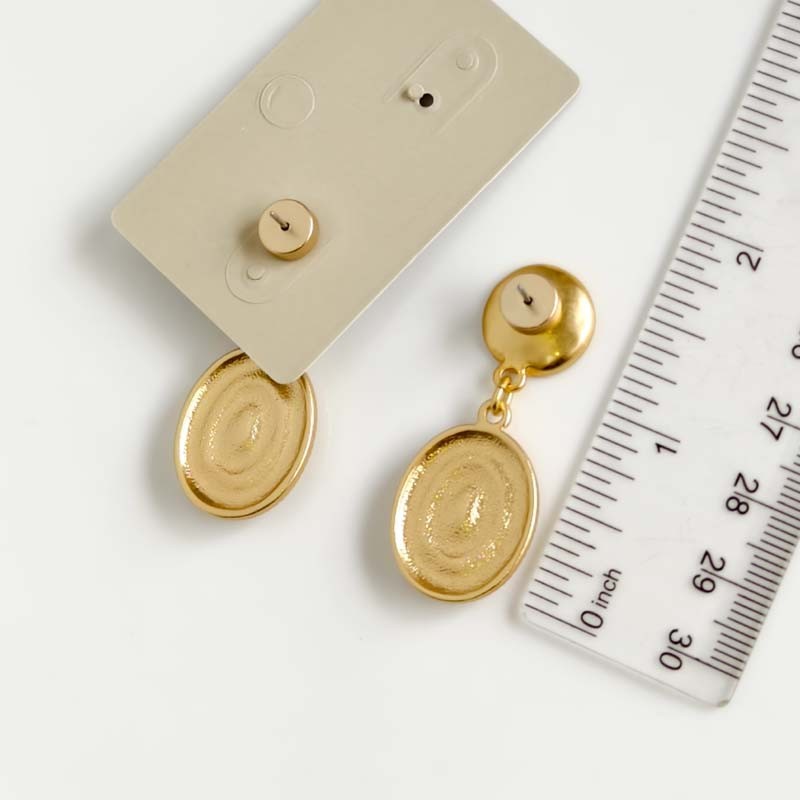 New 45mm Chicos Oval Heavy Drop Earrings Chic Women Party Vacation Jewelry Gift
