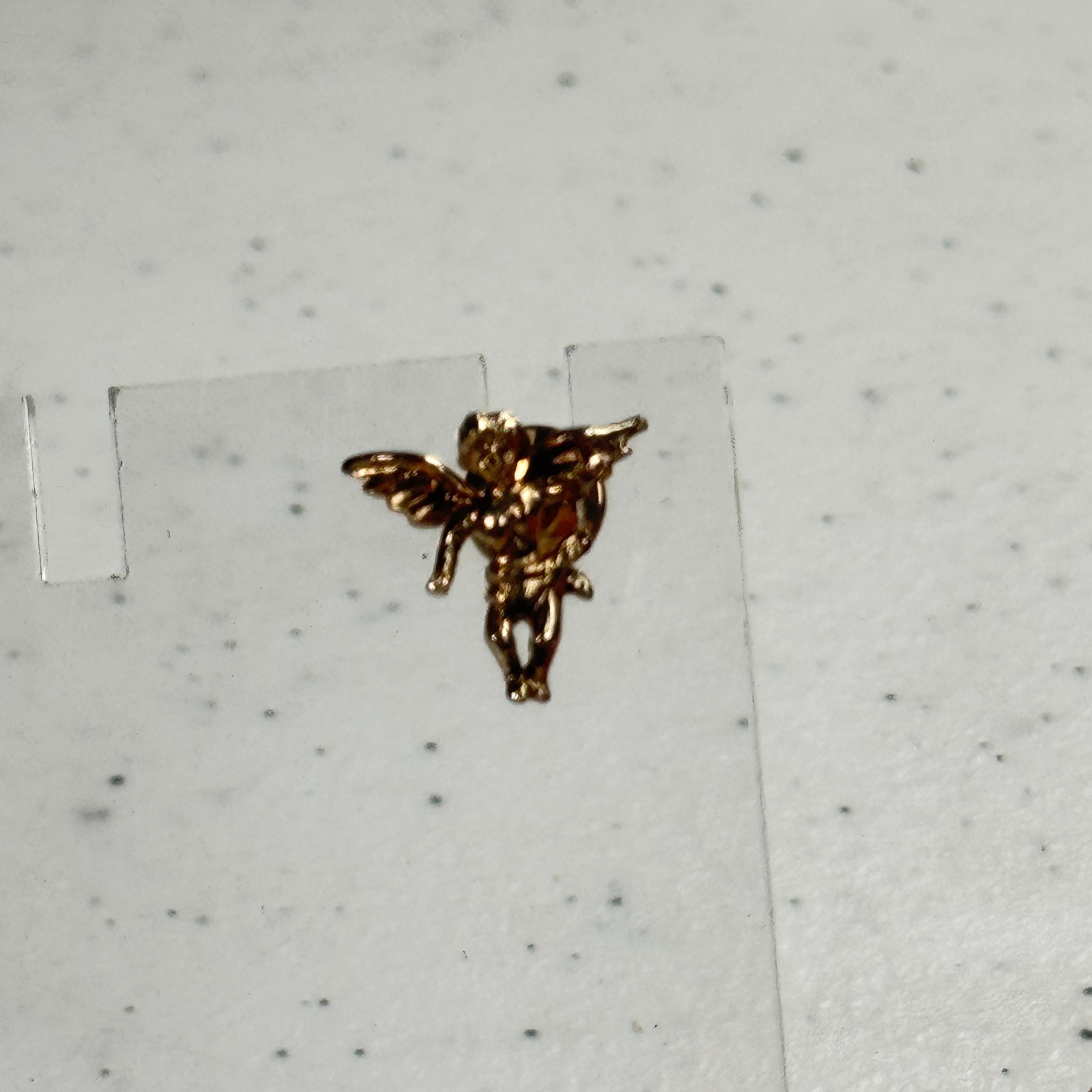 Vintage Brooch Cherub Angel Gold Tone Figural Cupid Mini Lapel Pin Romantic