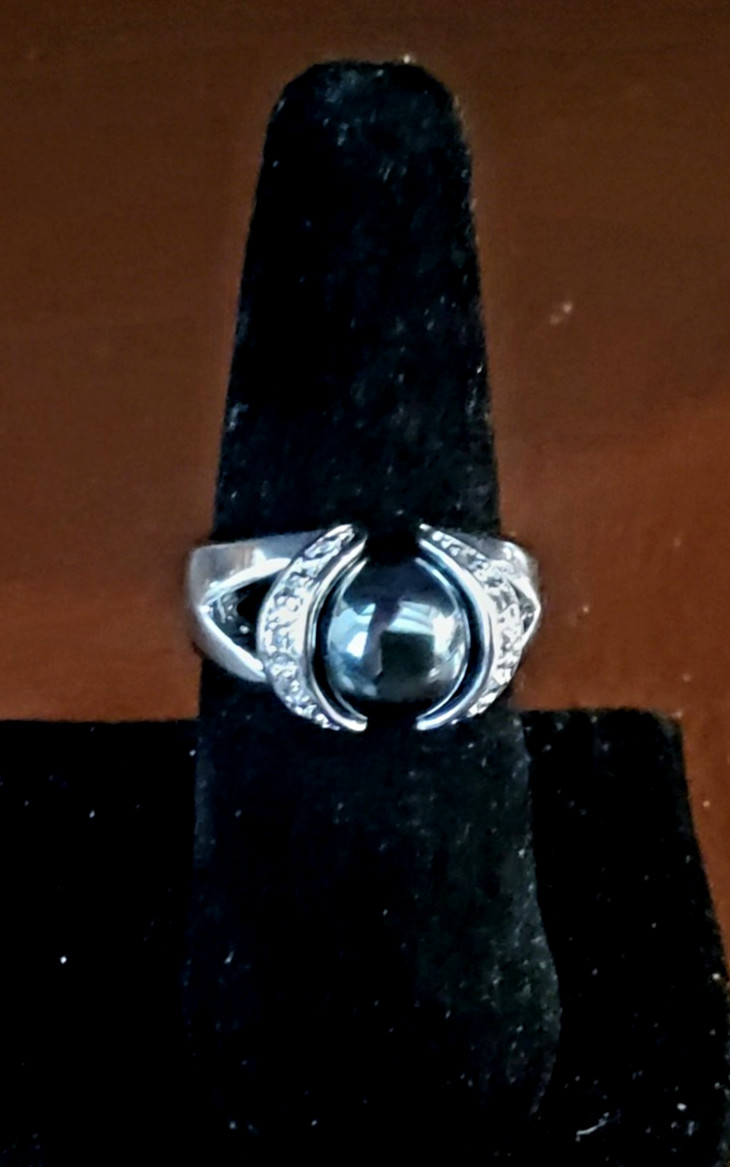 Park Lane Vault RING – Silver Band w/Swarovski + 3 Different Centers – SZ 10