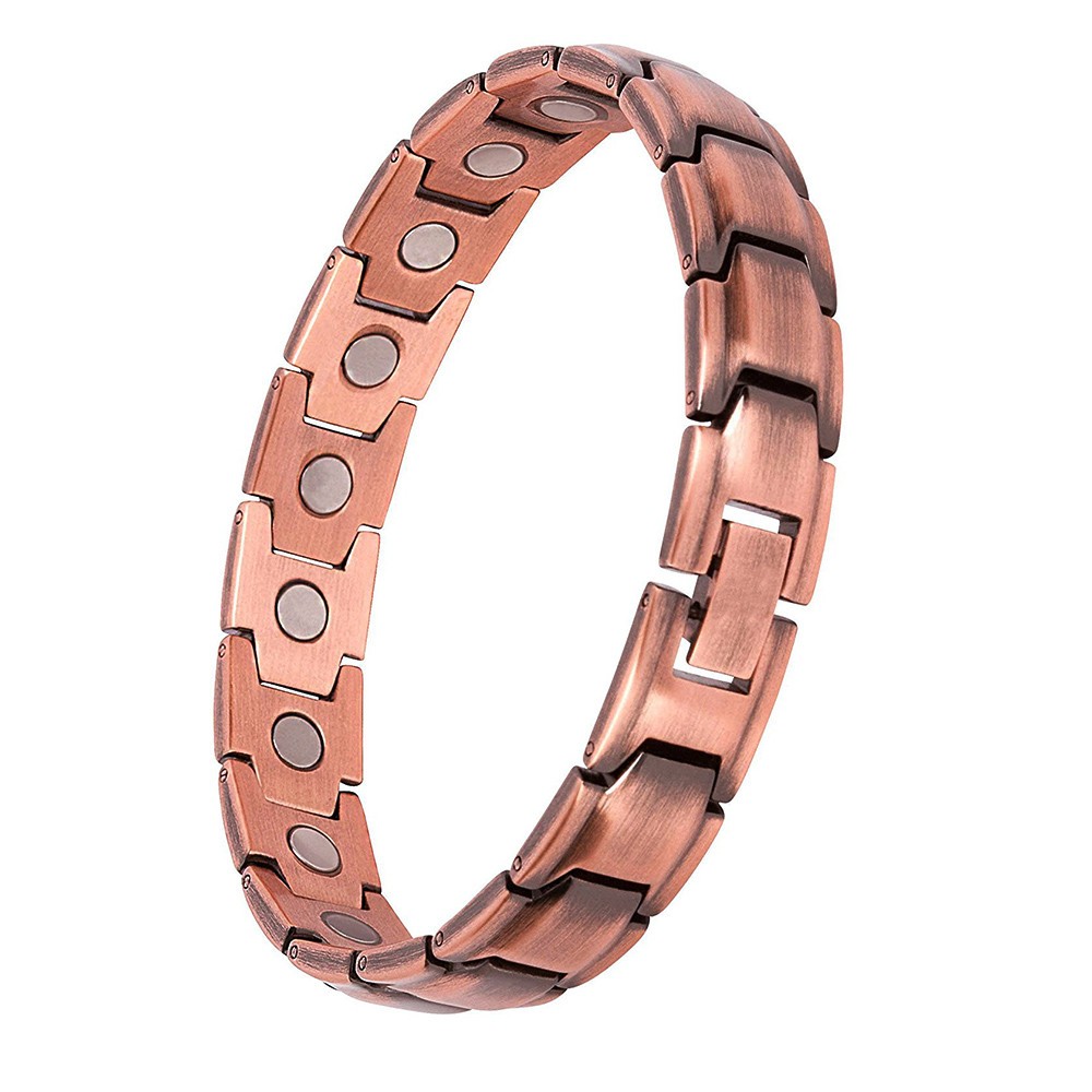 Gorgeous Pure Copper Magnetic Bracelet Enhance Balance Energy Power Calm Joy