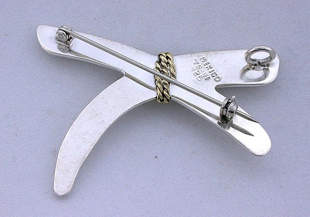 X Hugs Pure Sterling Silver .925 Pendant Brooch Brooche Pin ebs5508