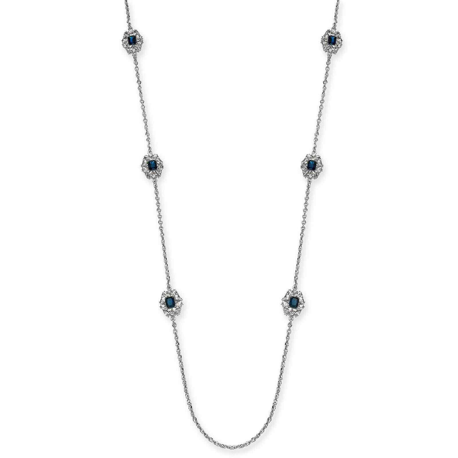 Charter Club Silver-Tone Cubic Zirconia Statement Necklace, 42 + 2 Extension