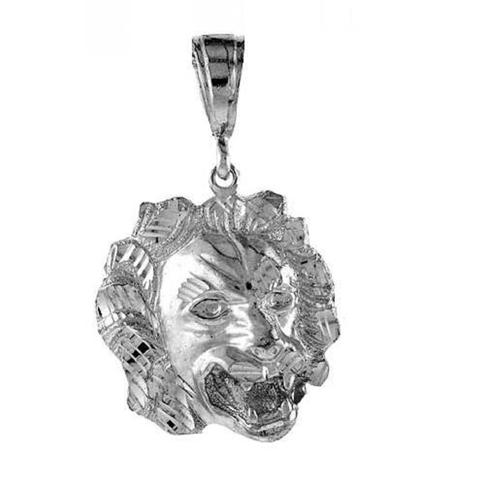 9.1 gram Sterling Silver Lion`s Head Large Pendant