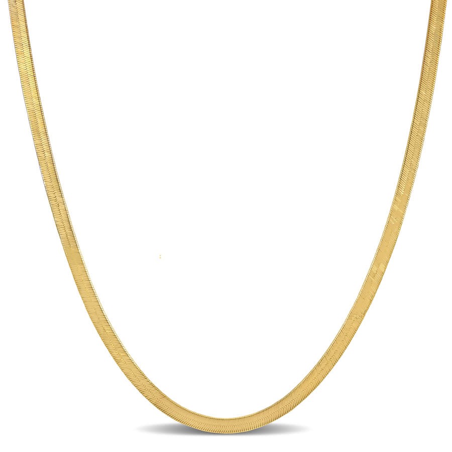 AMOUR 3.5mm Flex Herringbone Chain Necklace In 10K Yellow Gold, 18 In