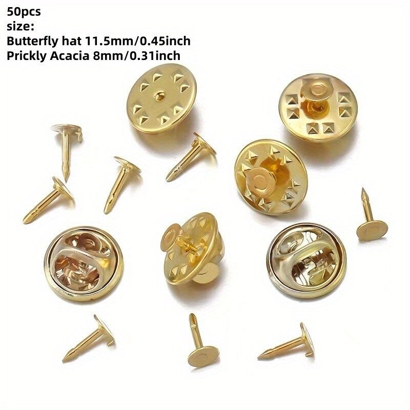 50Pcs Butterfly Buckles Brooch DIY Accessories Button DIY Jewelry Making