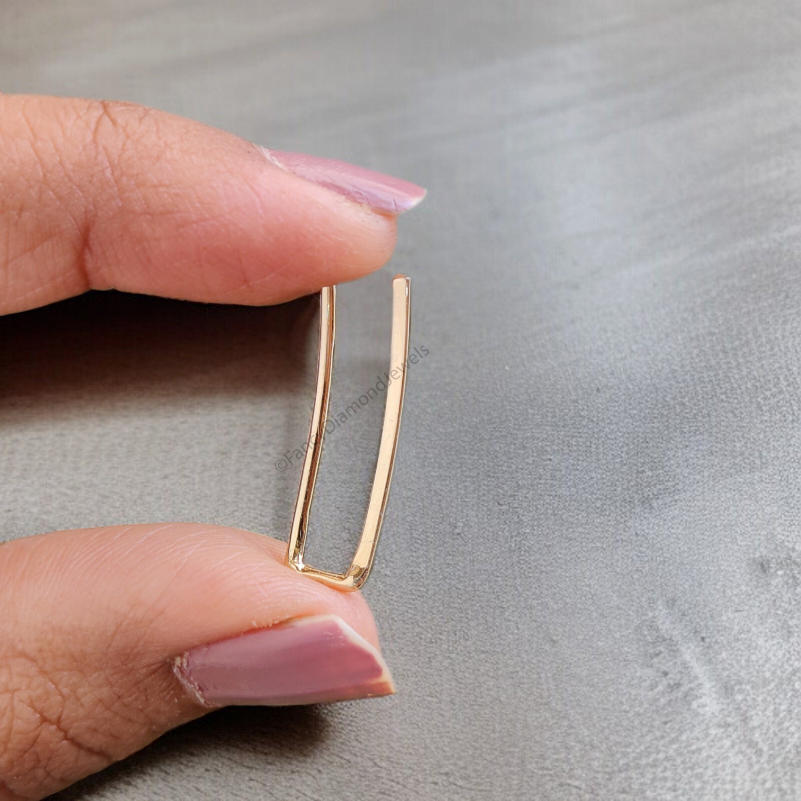 20 mm Dainty Long Ear Climbers Ear Crawler Bar Ear Climber Silver Sweep Ear Pin