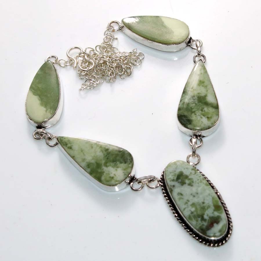 925 Silver Plated Outstanding Larsonite Necklace 18″ Limited Stock Deal JW