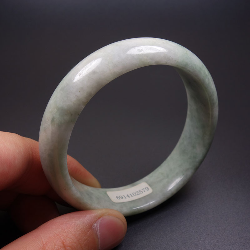 59mm Certified Grade A 100% Natural Green Jadeite Jade Bangle Bracelet Z5211
