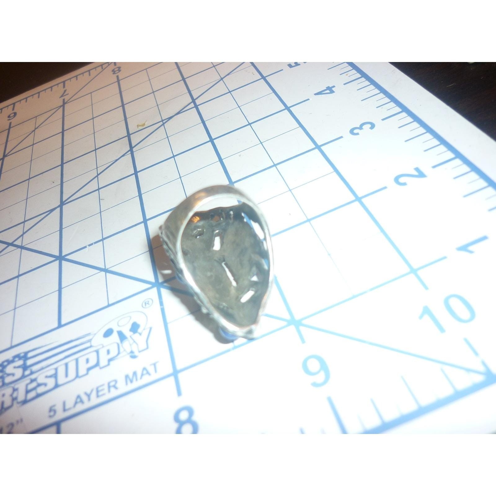Peruzzi Italy 800 Silver Lizard Ring Vintage Florentine Statement