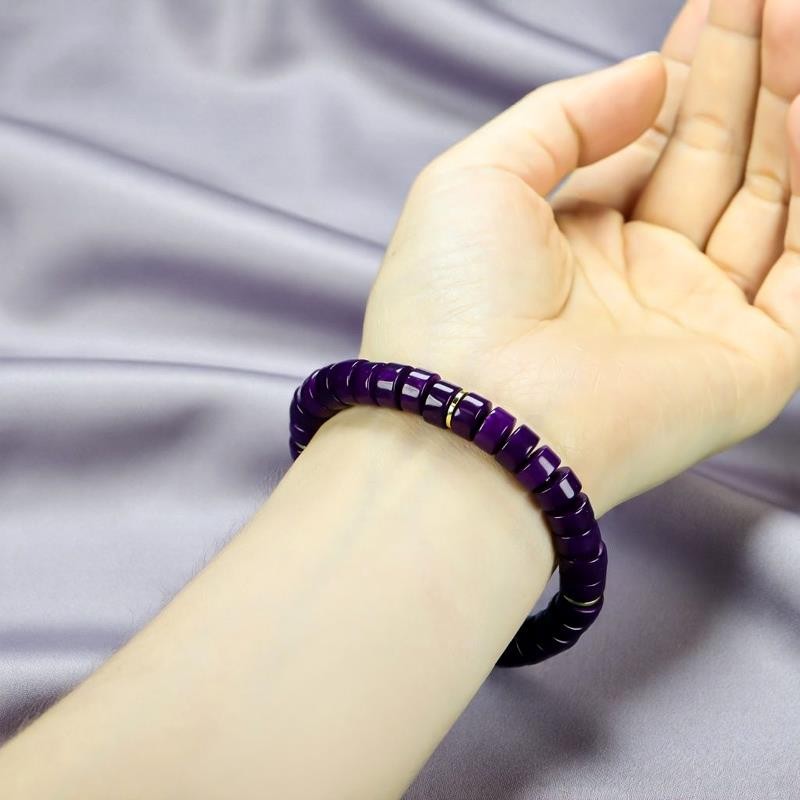 Girl Grandma Mothers Lady Women Sugilite Beads Bracelet Jewelry Gift Box DD178