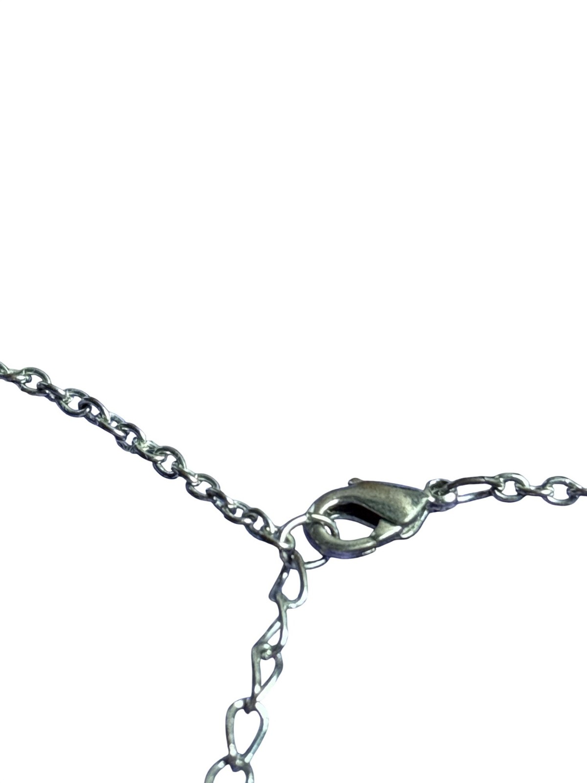Clear Rhinestone Pave Ship Pendant Necklace Silvertone 16 – 19 inches Long