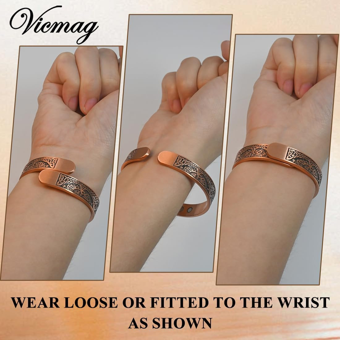 Copper Magnetic Bracelet for Women Ultra Strength Magnetic Bracelets 99.9% Pure