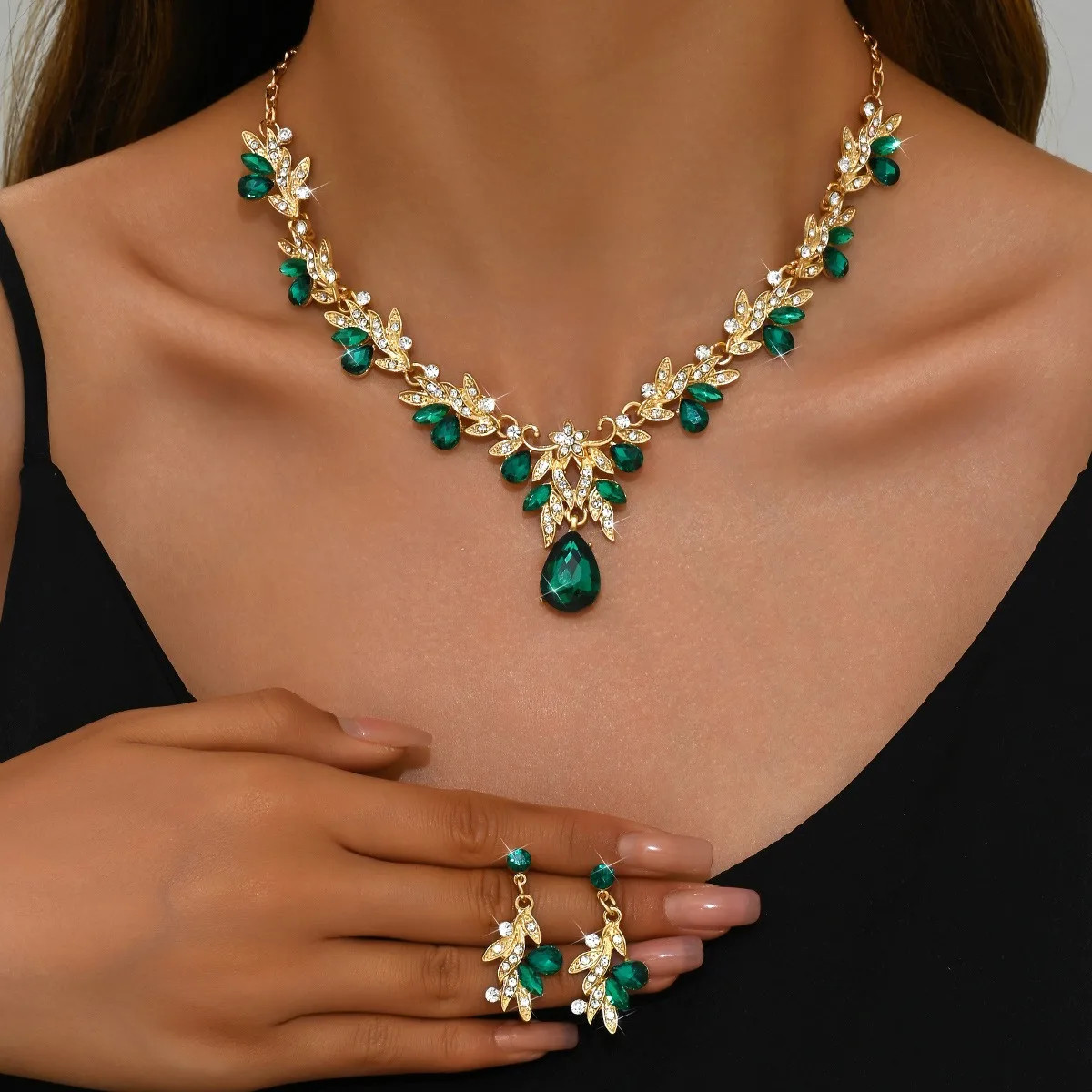 3pcs New Fashion Necklace Sets for Women Waterdrop Collar Choker Necklace