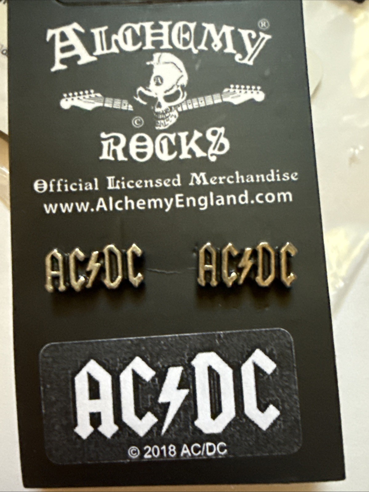 AC/DC Classic Logo Stud Earrings