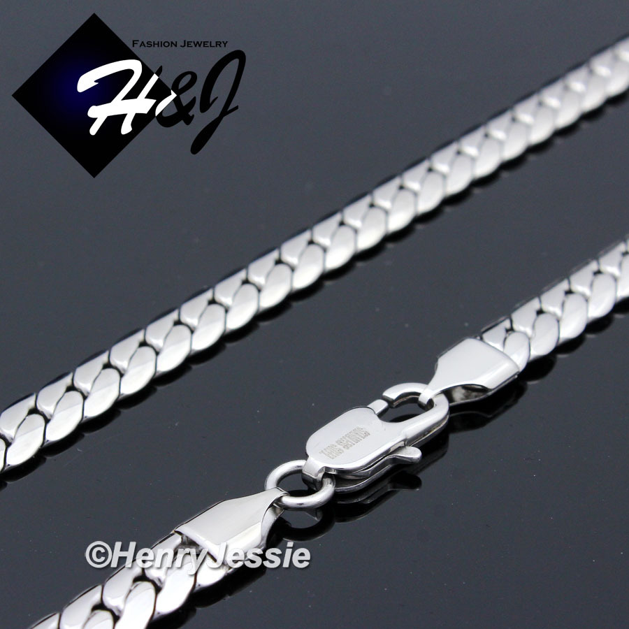 18-40″MEN Stainless Steel 8mm Silver Miami Cuban Curb Link Chain Necklace*N155