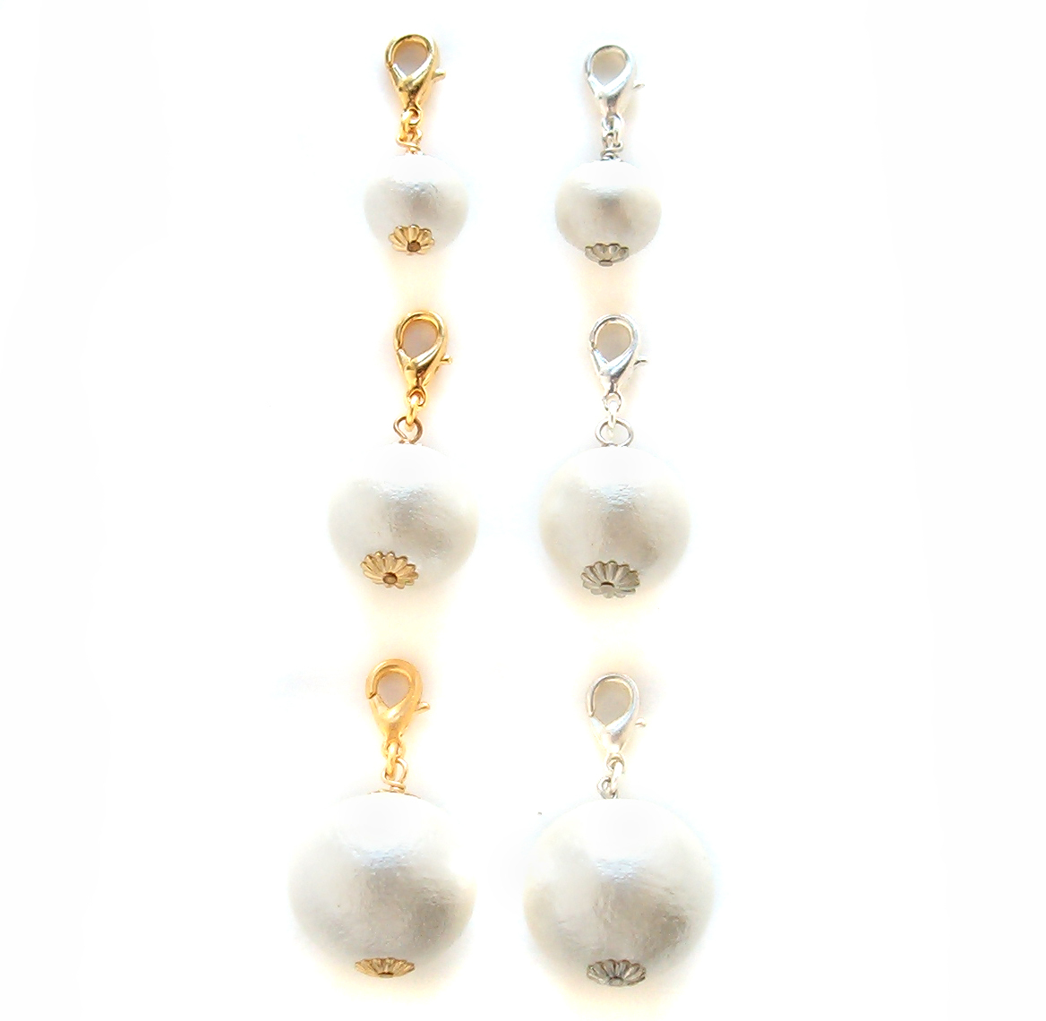 John Wind Bracelet Charms Jewelry Silver Gold Cotton Ball Pearl Maximal Art