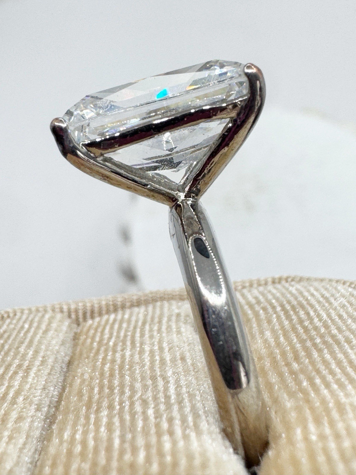 Palm Beach Jewelry Large Marquise Cubic Zirconia CZ Silver Cocktail Ring Size 7
