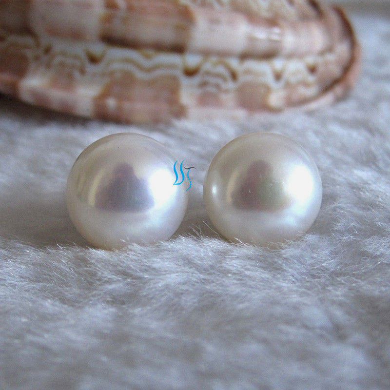 12.0-12.5mm Freshwater Pearl Earrings Stud Earrings——MORE COLORS
