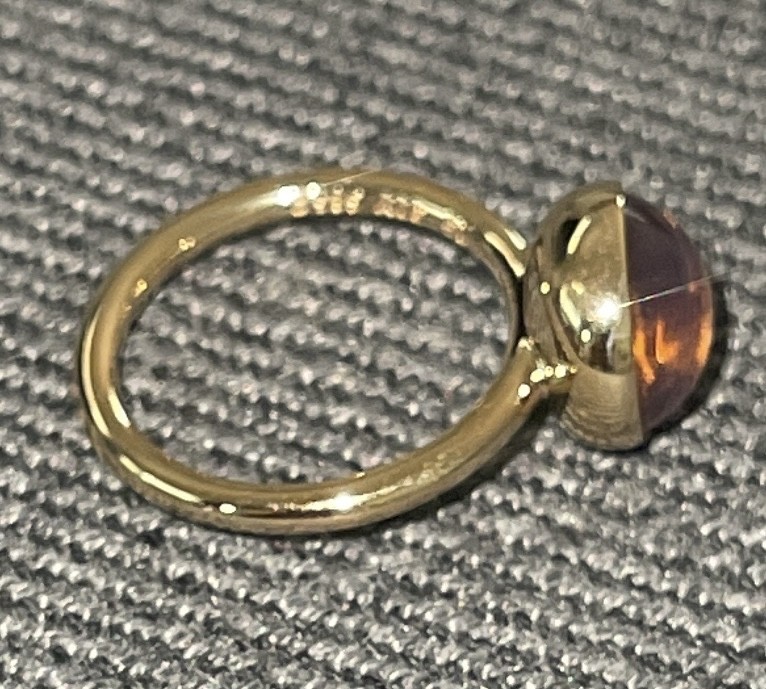 ~ RETIRED Genuine Pandora Blush Medium Droplet Ring G585 GOLD 150185NBP Size 48