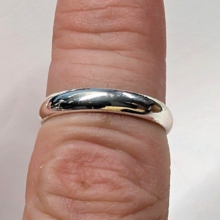 Adjustable Open Band Toe Finger Ring Size 6.25 Silver Tone PLated? Summer Beach