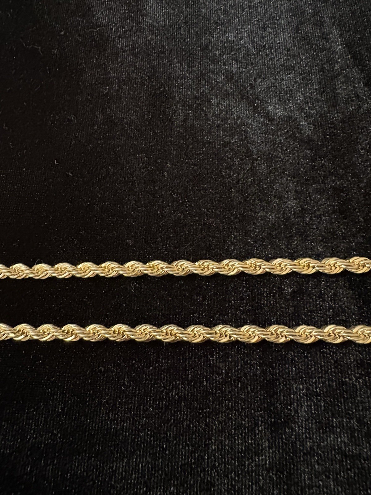 Yellow Gold Plated (See Description) Rope Chain Necklace 20 in Lobster Clasp