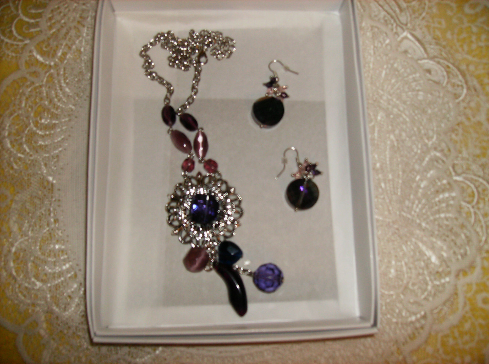SILVER PLATED 2 PC NECKLACE 19″ & BRACELET 8″ CHAIN NEW #GP26